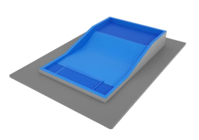 3D concept visualisation of a Flow Zone surf simulator layout